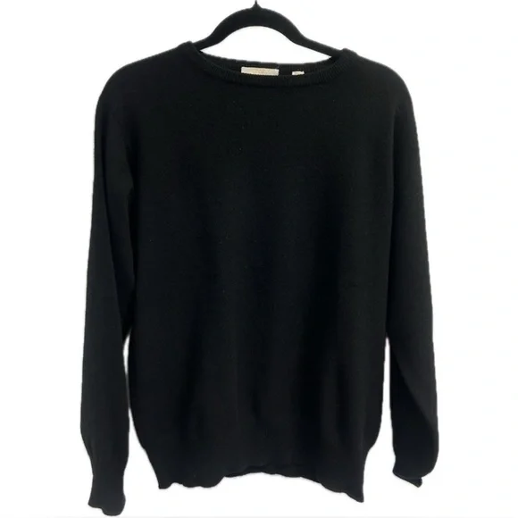 Pure Cashmere 2-Ply Women’s Black Neutral Pullover Sweater Size XL Luxury - Picture 6 of 6